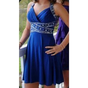 Vintage Rhinestone Embellished Dress